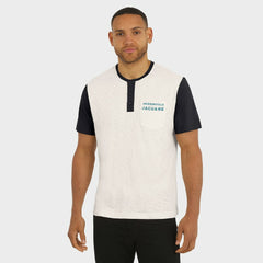 Jacksonville Jaguars Darius Rucker Collection Henley Colorblock Slub Pocket T-Shirt - Cream T-shirts