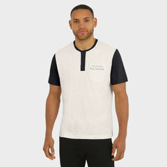 Las Vegas Raiders Darius Rucker Collection Henley Colorblock Slub Pocket T-Shirt - Cream T-shirts