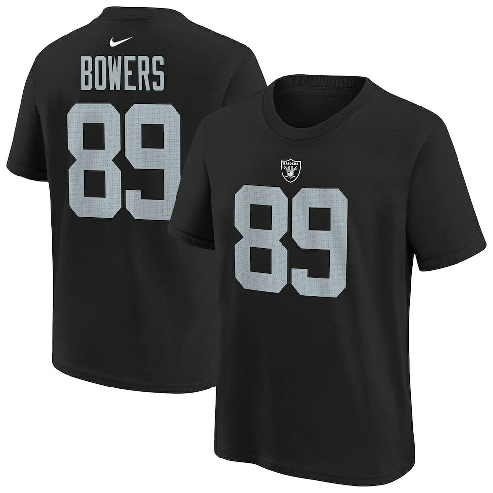 Brock Bowers Las Vegas Raiders Youth Player Name & Number T-Shirt - Black T-shirts