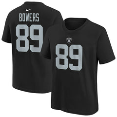 Brock Bowers Las Vegas Raiders Youth Player Name & Number T-Shirt - Black T-shirts