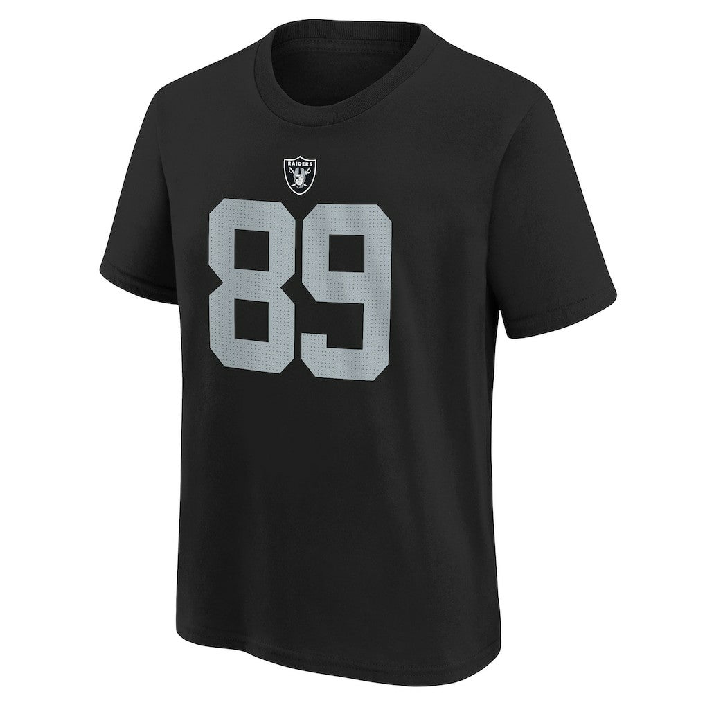 Brock Bowers Las Vegas Raiders Youth Player Name & Number T-Shirt - Black T-shirts