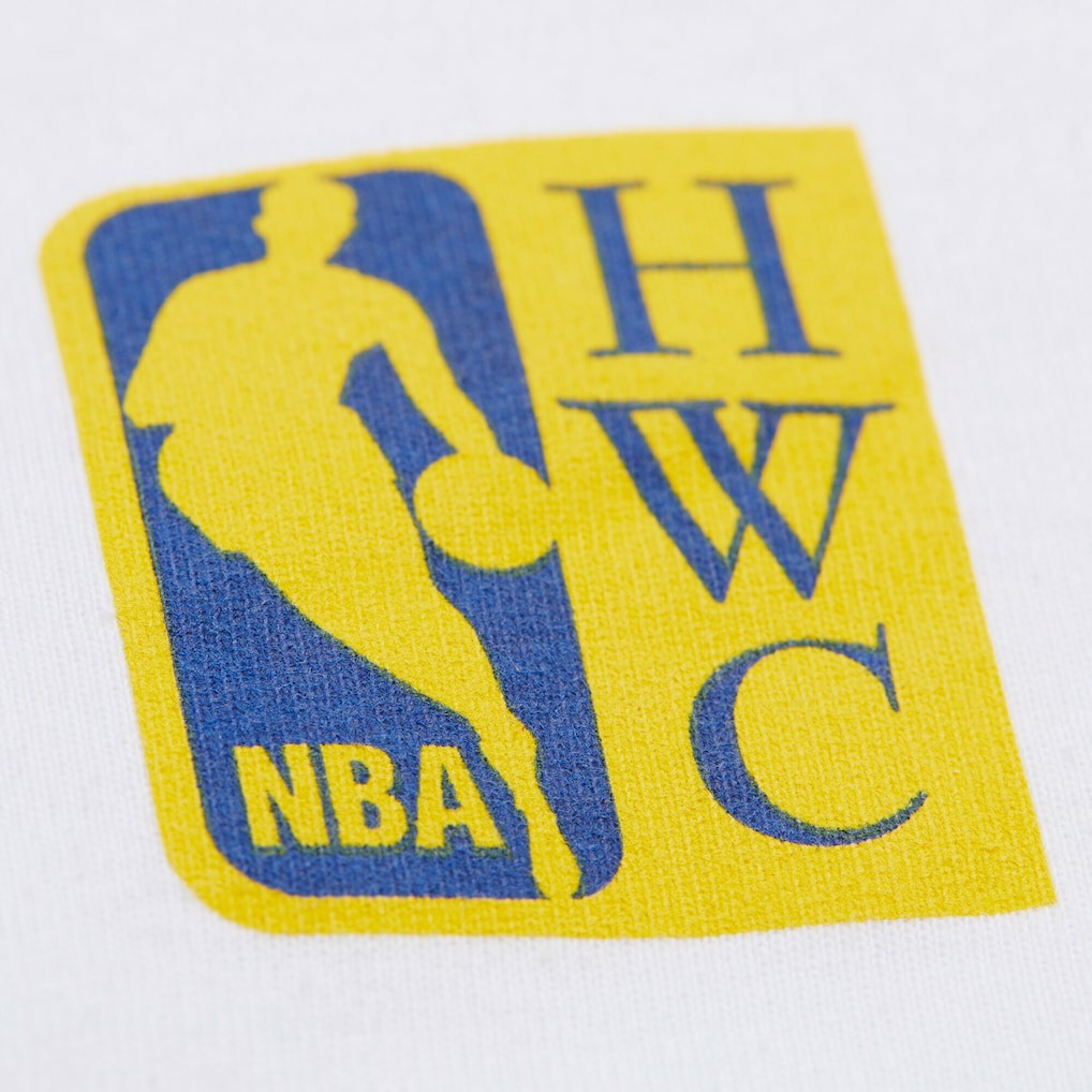 Golden State Warriors Unisex Hardwood Classics Vintage Team Origins Premium T-Shirt White - Mitchell & Ness