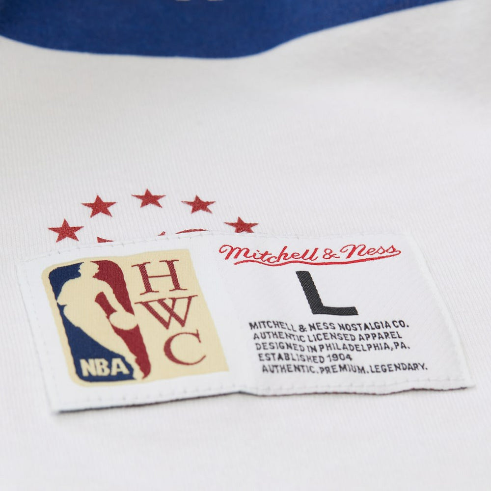 Philadelphia 76ers Unisex Hardwood Classics Vintage Team Origins Premium T-Shirt White - Mitchell & Ness