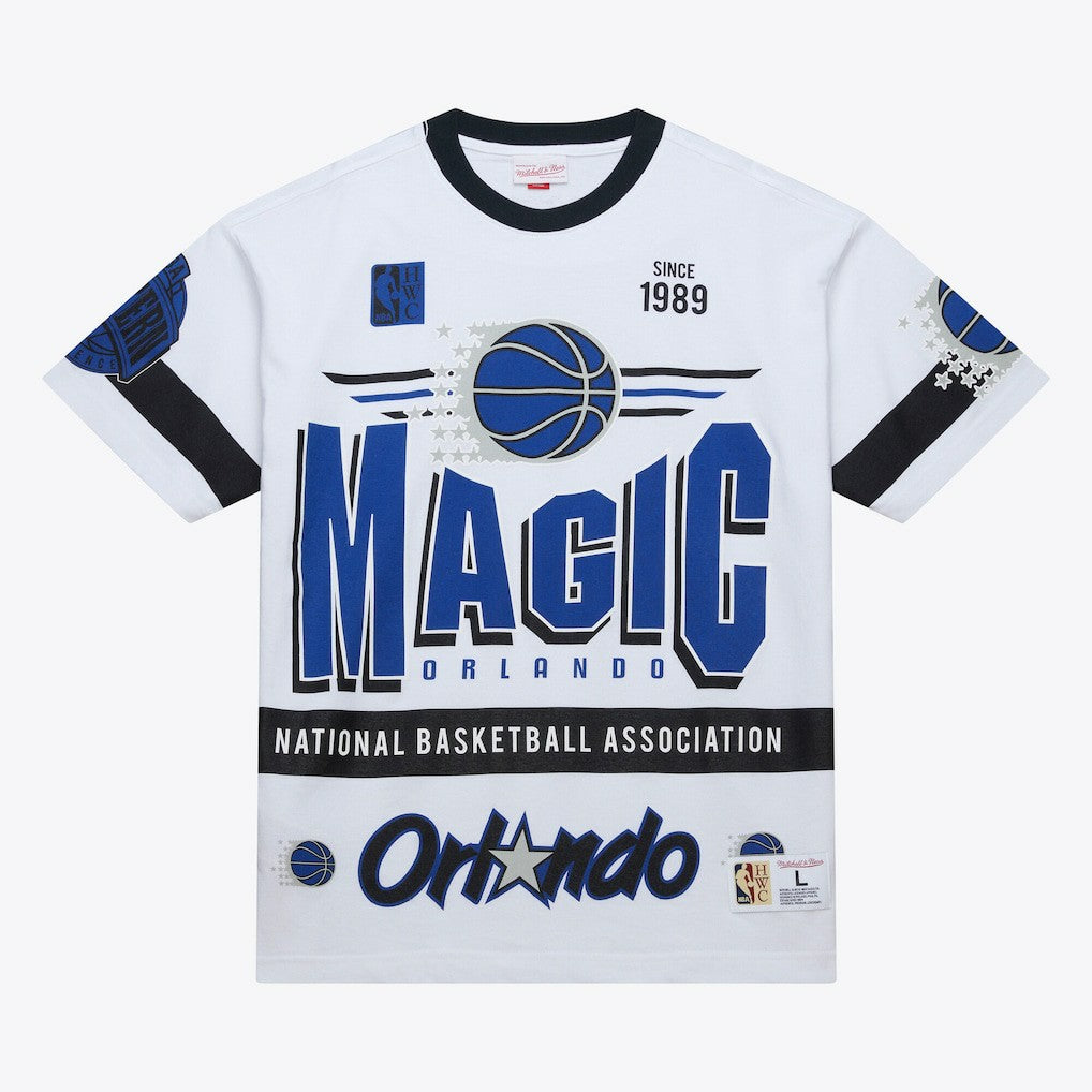 Orlando Magic Unisex Hardwood Classics Vintage Team Origins Premium T-Shirt White - Mitchell & Ness