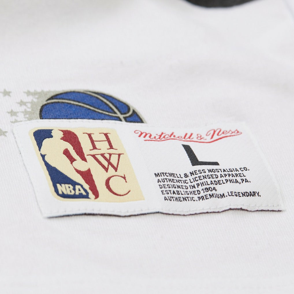 Orlando Magic Unisex Hardwood Classics Vintage Team Origins Premium T-Shirt White - Mitchell & Ness