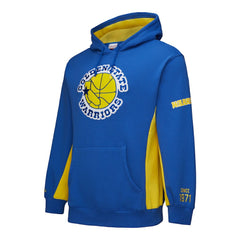 Golden State Warriors Hardwood Classics Team Origins Fleece Pullover Hoodie Royal - Mitchell & Ness