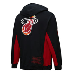 Miami Heat Hardwood Classics Team Origins Fleece Pullover Hoodie Black - Mitchell & Ness