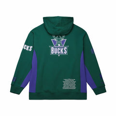 Milwaukee Bucks Hardwood Classics Team Origins Fleece Pullover Hoodie Hunter Green - Mitchell & Ness