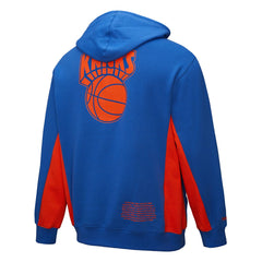 New York Knicks Hardwood Classics Team Origins Fleece Pullover Hoodie Blue - Mitchell & Ness