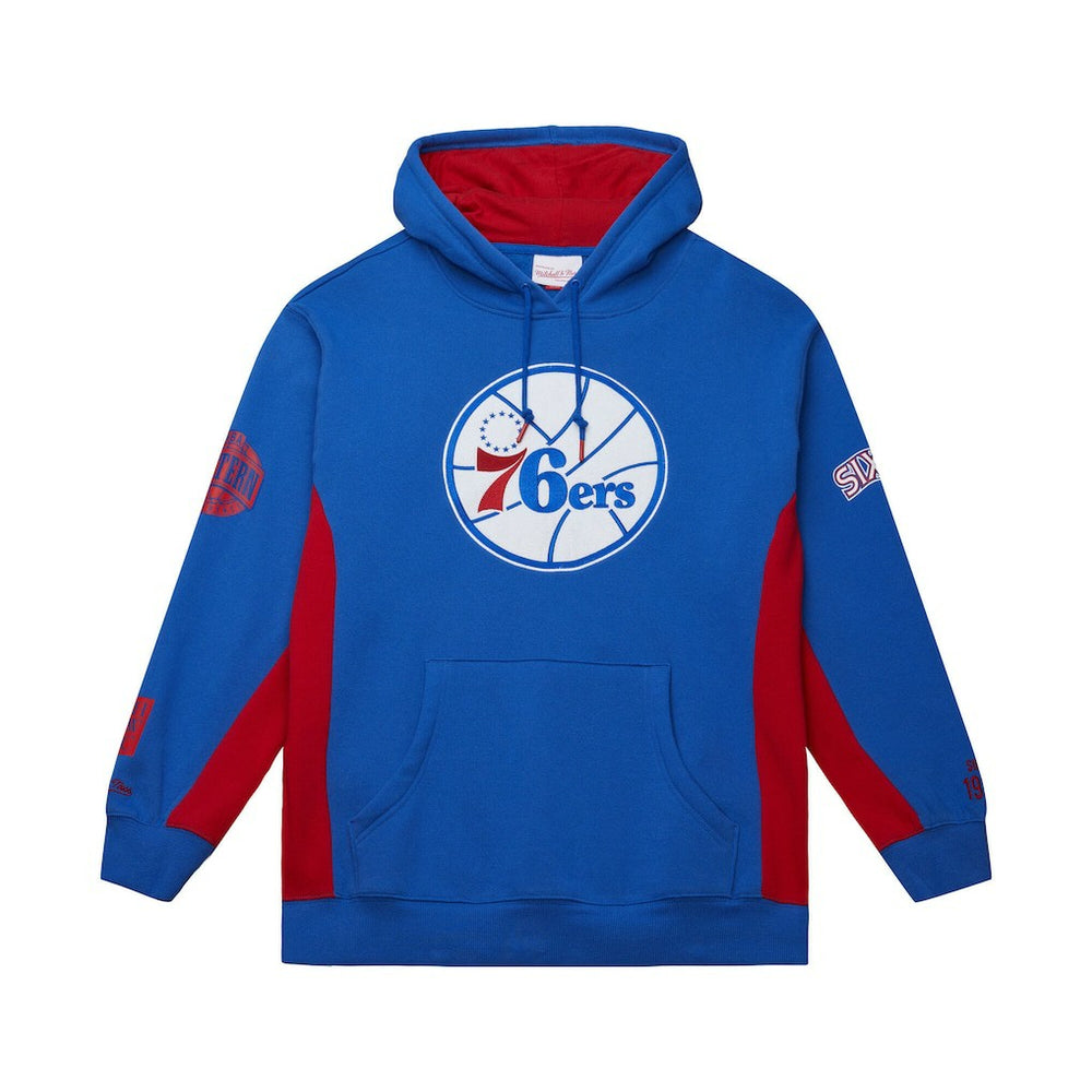 Philadelphia 76ers Hardwood Classics Team Origins Fleece Pullover Hoodie Royal - Mitchell & Ness