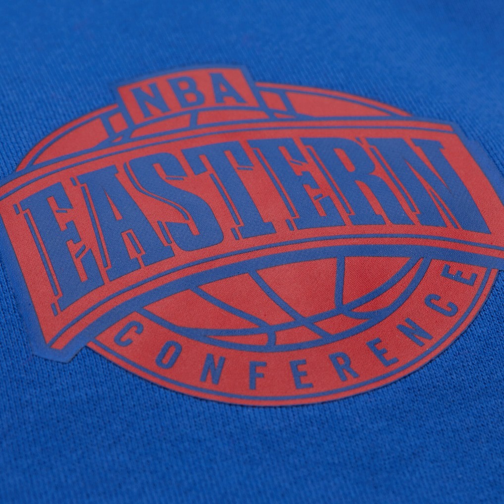 Philadelphia 76ers Hardwood Classics Team Origins Fleece Pullover Hoodie Royal - Mitchell & Ness
