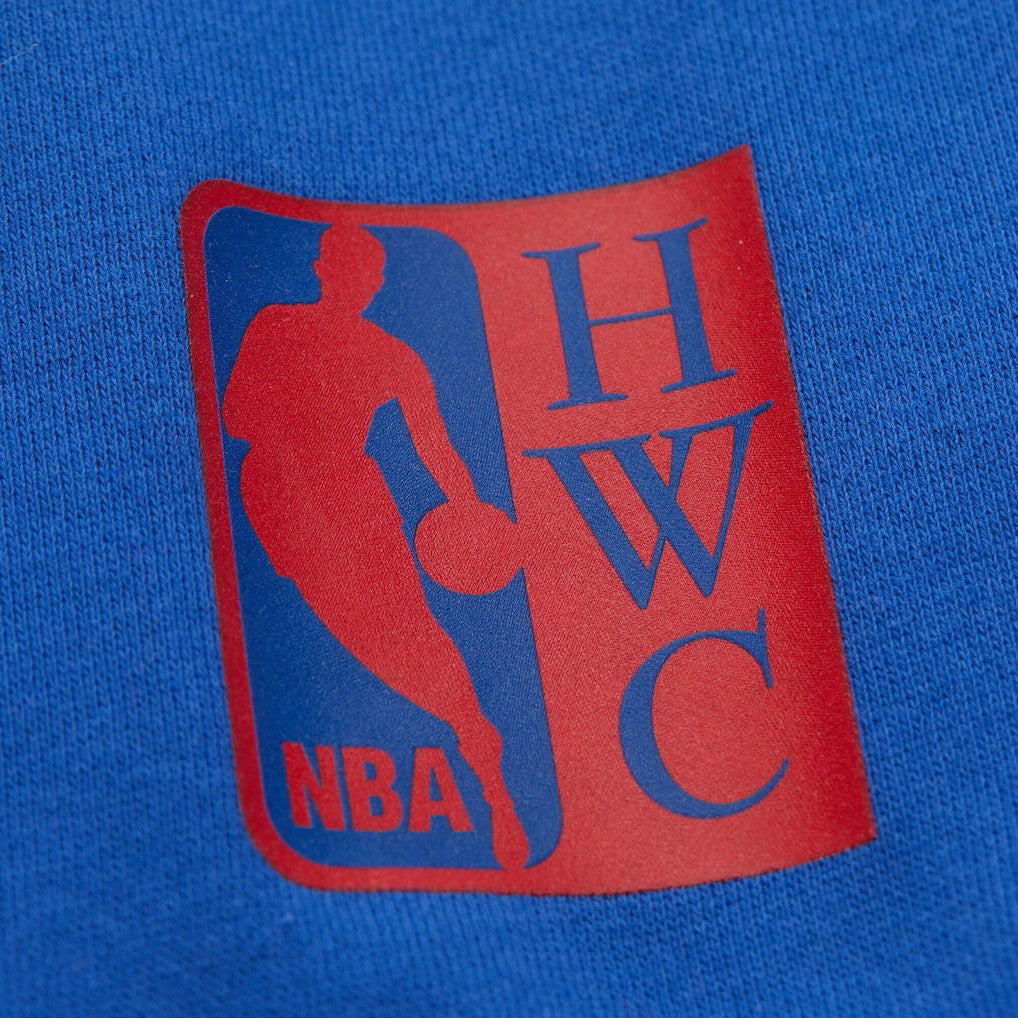 Philadelphia 76ers Hardwood Classics Team Origins Fleece Pullover Hoodie Royal - Mitchell & Ness