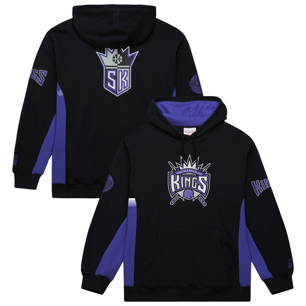 Sacramento Kings Hardwood Classics Team Origins Fleece Pullover Hoodie Black - Mitchell & Ness