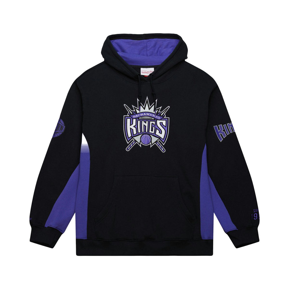 Sacramento Kings Hardwood Classics Team Origins Fleece Pullover Hoodie Black - Mitchell & Ness