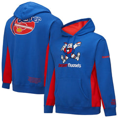 Denver Nuggets Hardwood Classics Team Origins Fleece Pullover Hoodie Royal - Mitchell & Ness