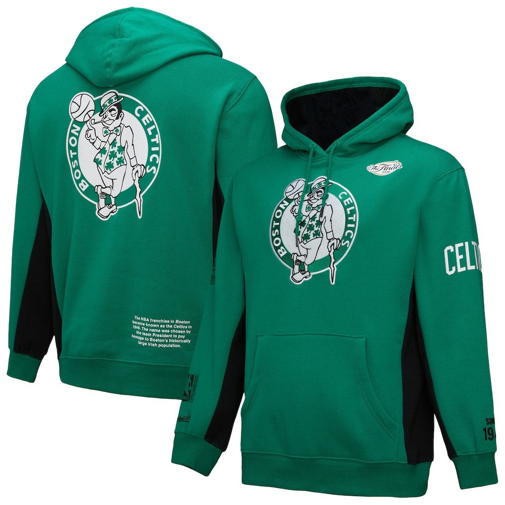 Boston Celtics Hardwood Classics Team Origins Fleece Pullover Hoodie Kelly Green - Mitchell & Ness outlet