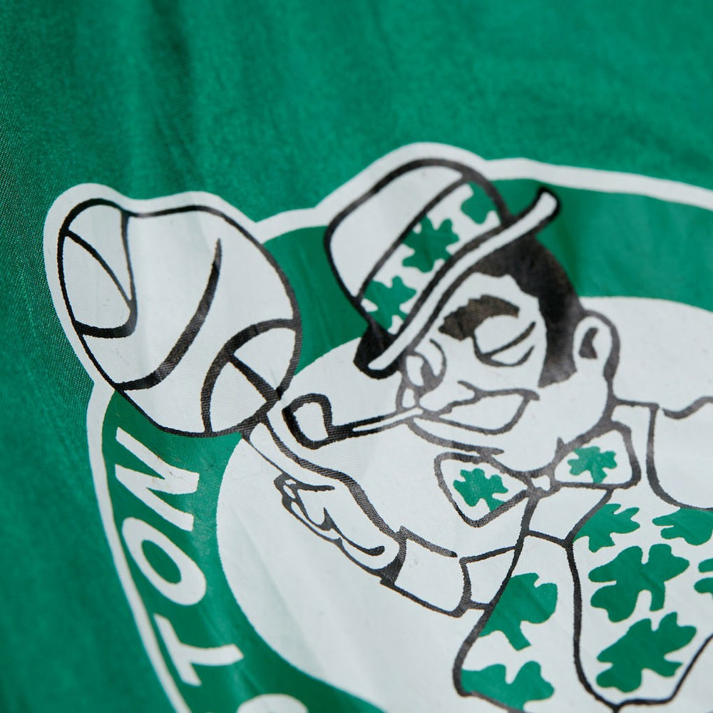 Boston Celtics Hardwood Classics Team Origins Anorak Quarter-Zip Windbreaker Jacket Kelly Green - Mitchell & Ness