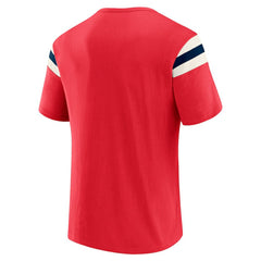 Washington Nationals Darius Rucker Collection by Fanatics Distressed Sleeve Stripe T-Shirt - Red T-shirts