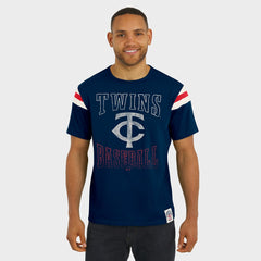 Minnesota Twins Darius Rucker Collection by Fanatics Distressed Sleeve Stripe T-Shirt - Navy T-shirts