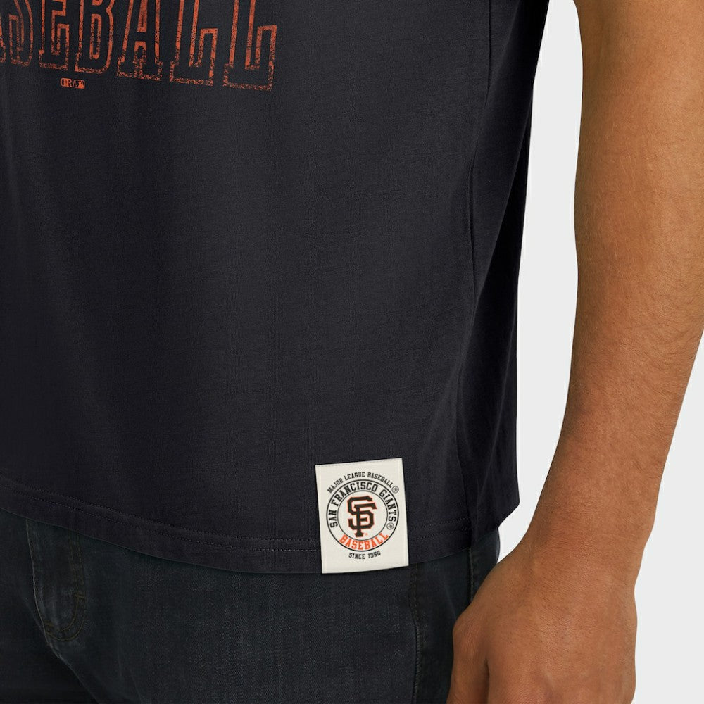 San Francisco Giants Darius Rucker Collection by Fanatics Distressed Sleeve Stripe T-Shirt - Black T-shirts