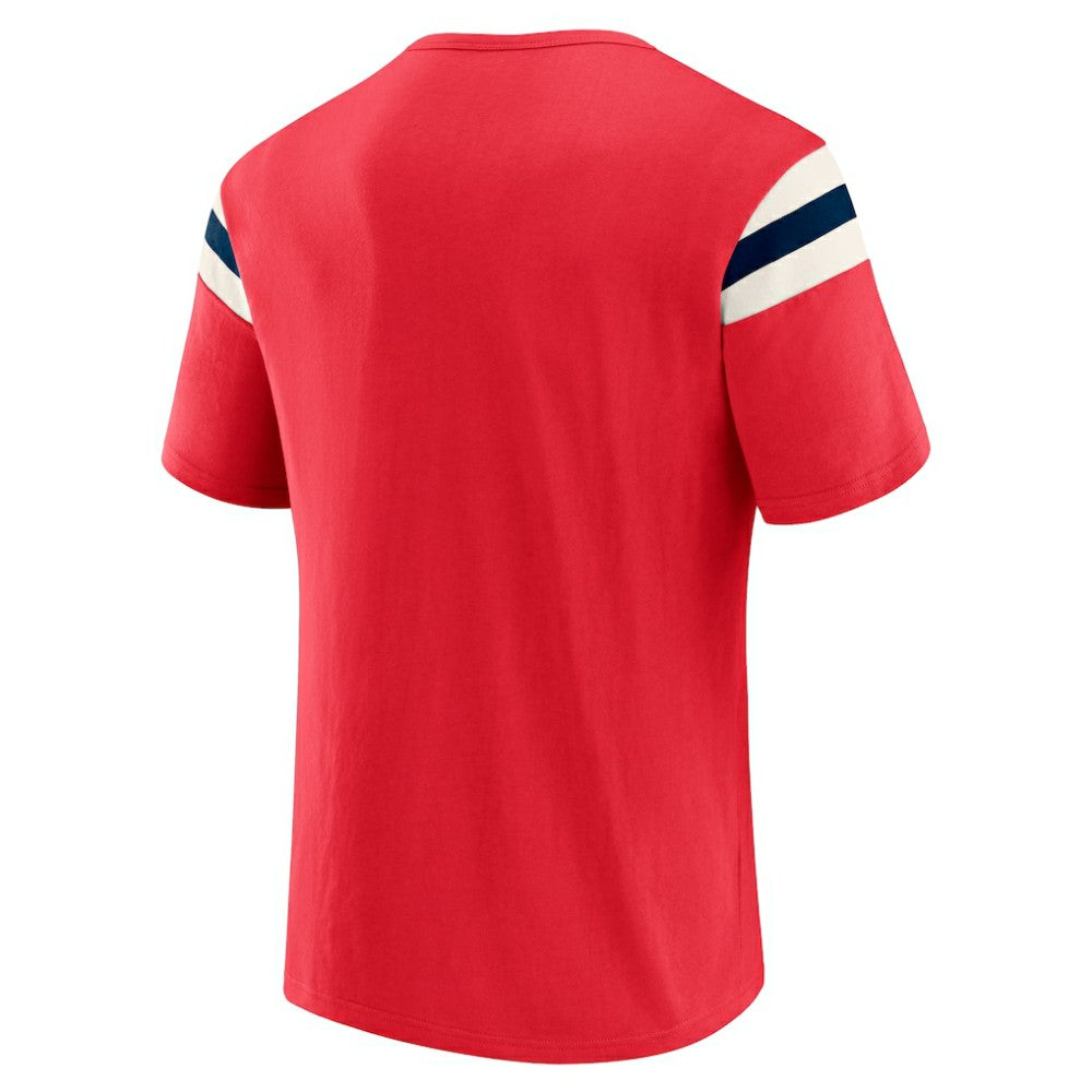 St. Louis Cardinals Darius Rucker Collection by Fanatics Distressed Sleeve Stripe T-Shirt - Red T-shirts