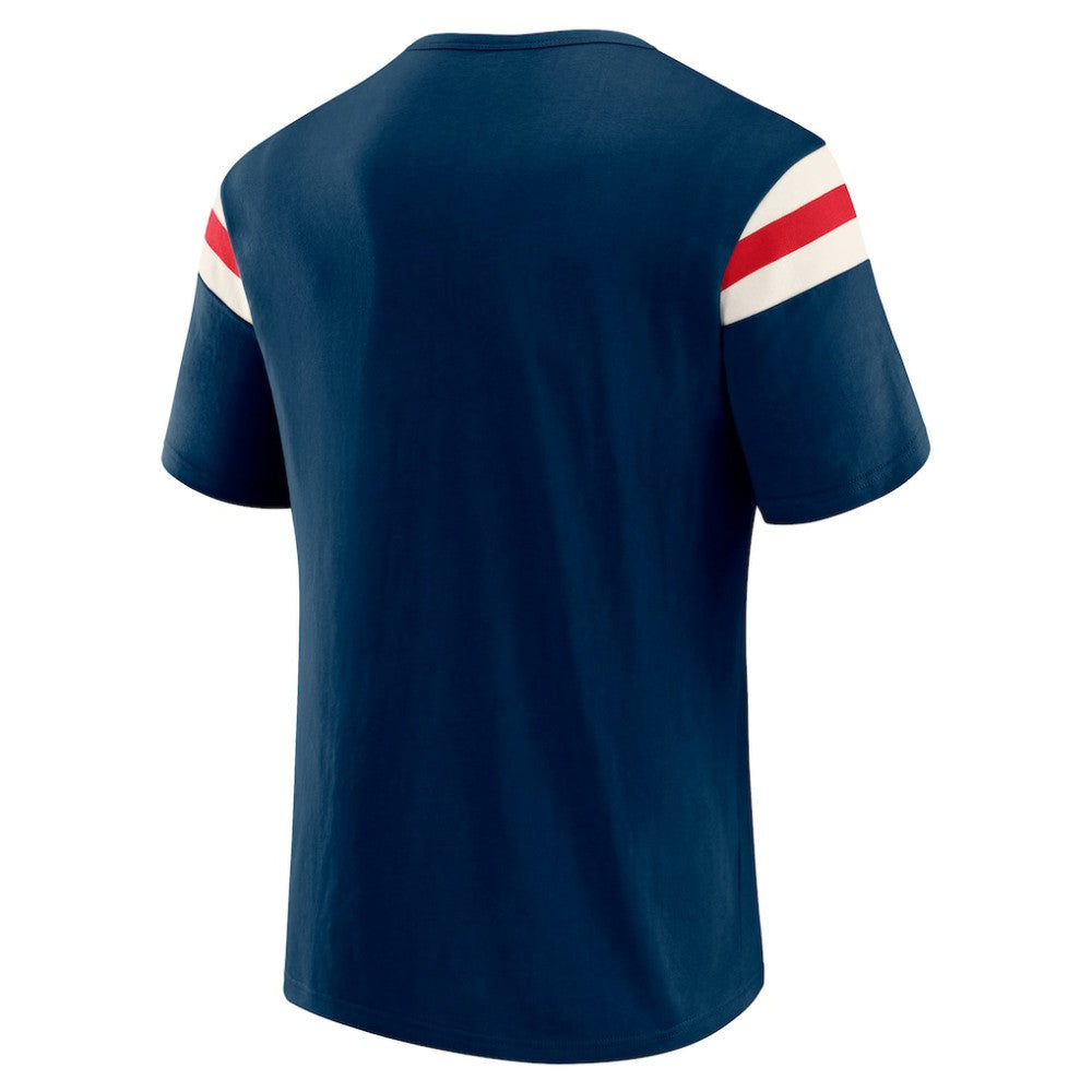 Atlanta Braves Darius Rucker Collection by Fanatics Distressed Sleeve Stripe T-Shirt - Navy T-shirts