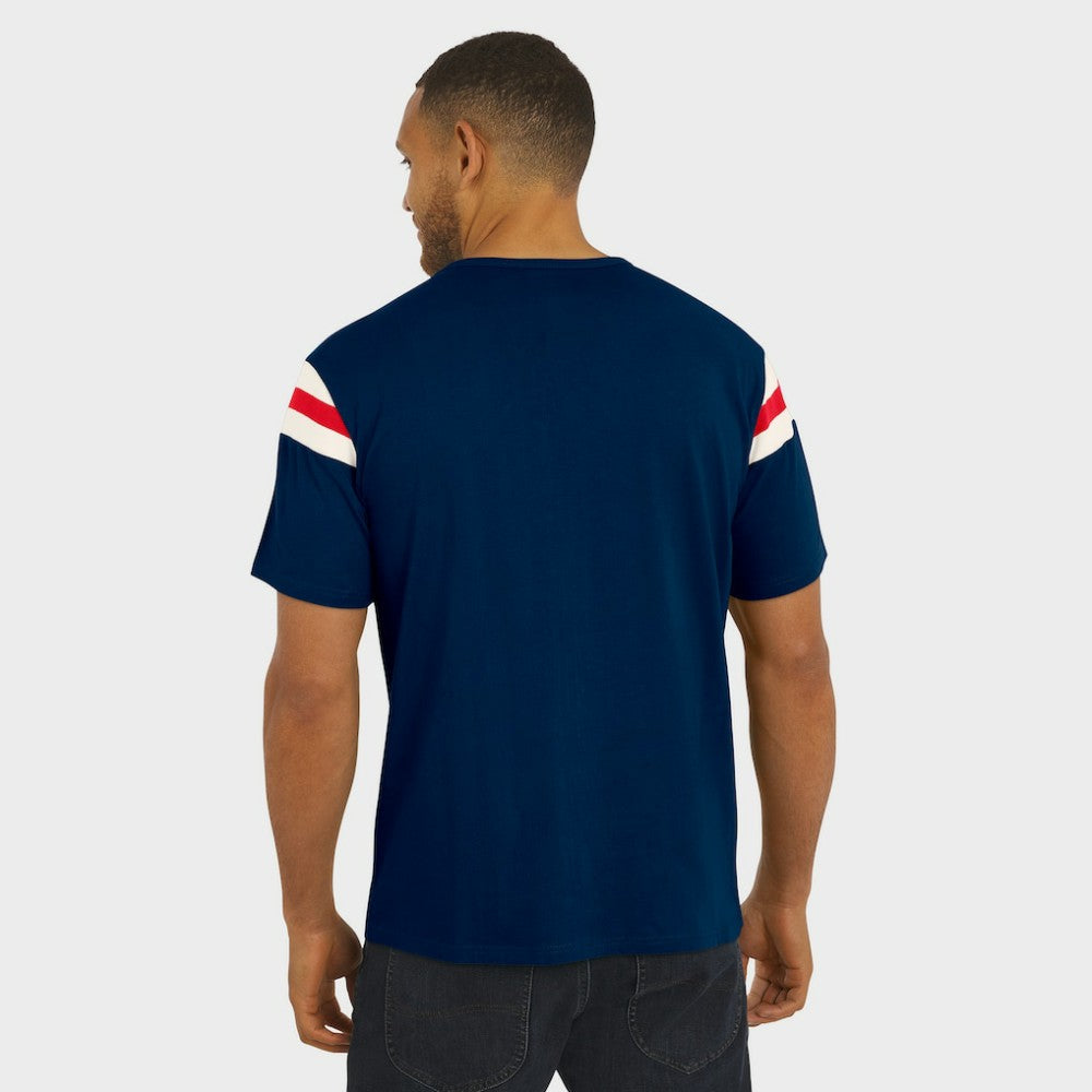Boston Red Sox Darius Rucker Collection by Fanatics Distressed Sleeve Stripe T-Shirt - Navy T-shirts