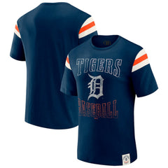 Detroit Tigers Darius Rucker Collection by Fanatics Distressed Sleeve Stripe T-Shirt - Navy T-shirts