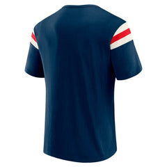 Cleveland Guardians Darius Rucker Collection by Fanatics Distressed Sleeve Stripe T-Shirt - Navy T-shirts