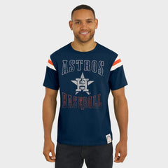 Houston Astros Darius Rucker Collection by Fanatics Distressed Sleeve Stripe T-Shirt - Navy T-shirts