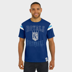 Kansas City Royals Darius Rucker Collection by Fanatics Distressed Sleeve Stripe T-Shirt - Royal T-shirts