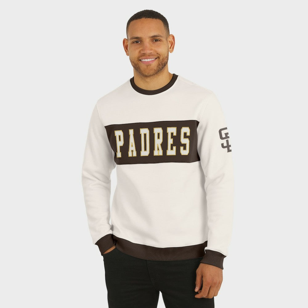 San Diego Padres Darius Rucker Collection by Fanatics Colorblock Crewneck Sweatshirt - Cream Sweatshirts