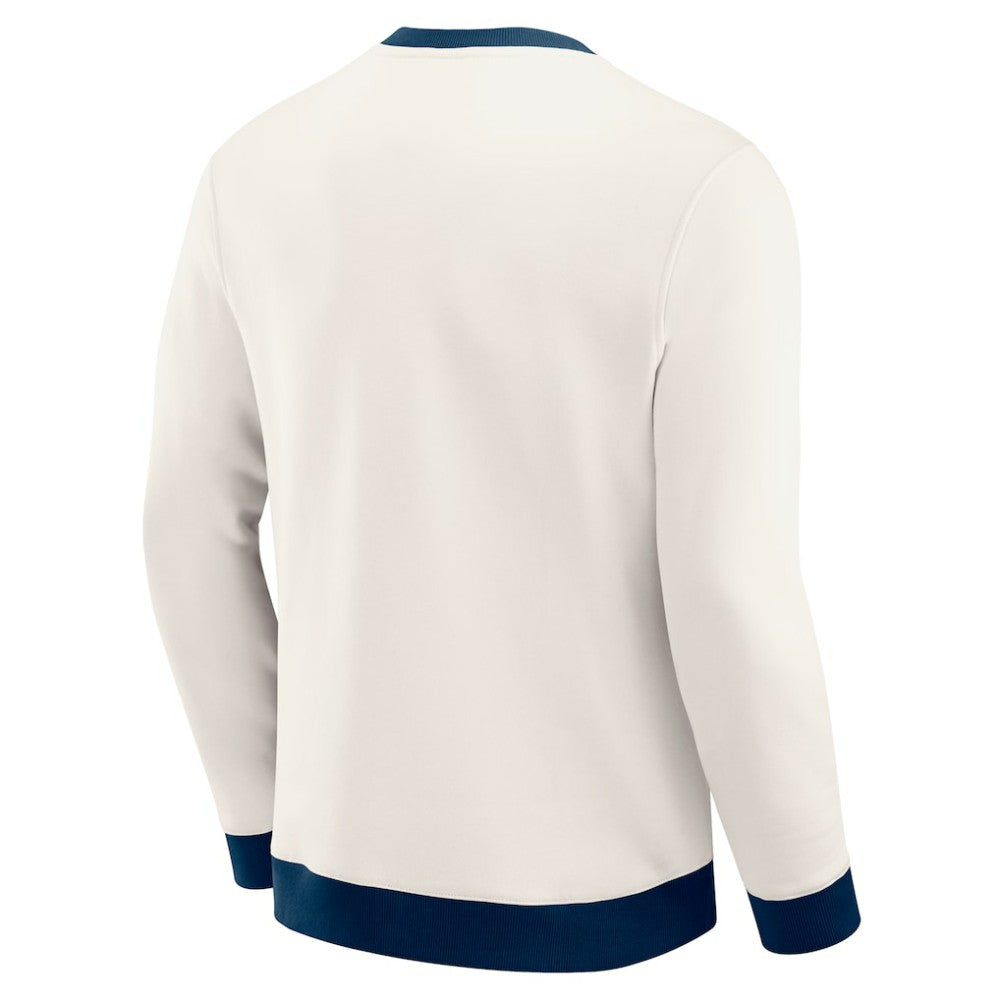 Detroit Tigers Darius Rucker Collection by Fanatics Colorblock Crewneck Sweatshirt - Cream Sweatshirts