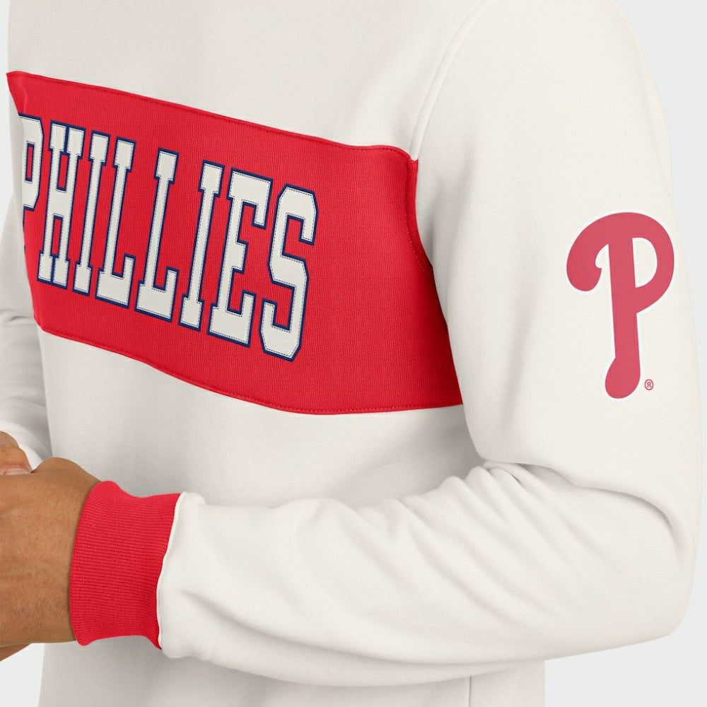 Philadelphia Phillies Darius Rucker Collection by Fanatics Colorblock Crewneck Sweatshirt - Cream Sweatshirts