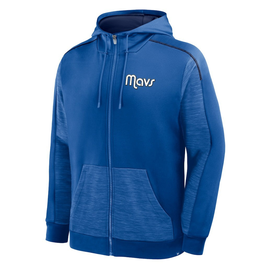 Dallas Mavericks Back Door Cut Play Defender Full-Zip Hoodie Blue - Fanatics