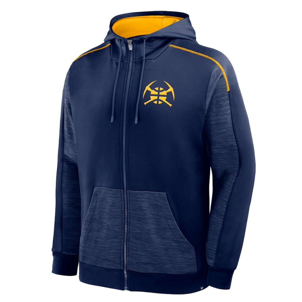 Denver Nuggets Back Door Cut Play Defender Full-Zip Hoodie Navy - Fanatics