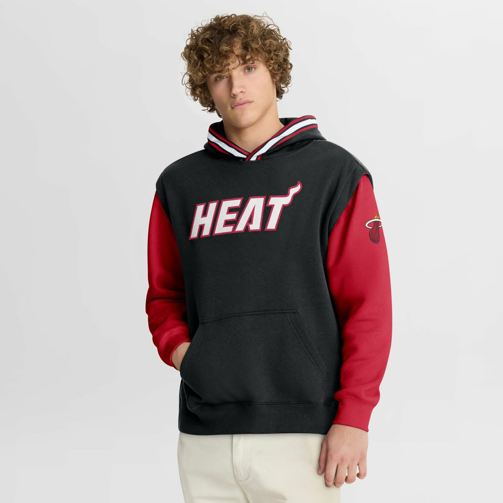 Miami Heat Half Court Shot Clock Fastbreak Hoodie Black/Red - Fanatics
