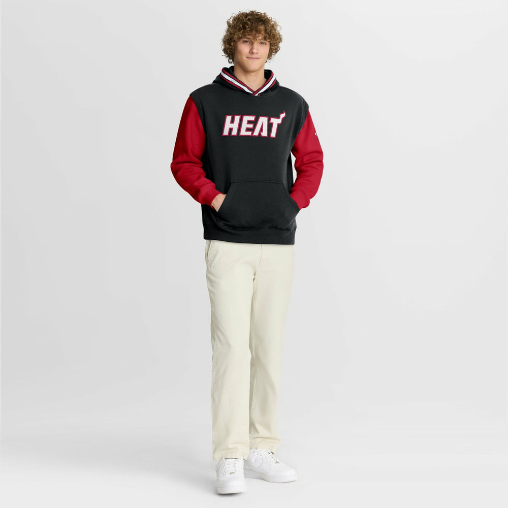 Miami Heat Half Court Shot Clock Fastbreak Hoodie Black/Red - Fanatics