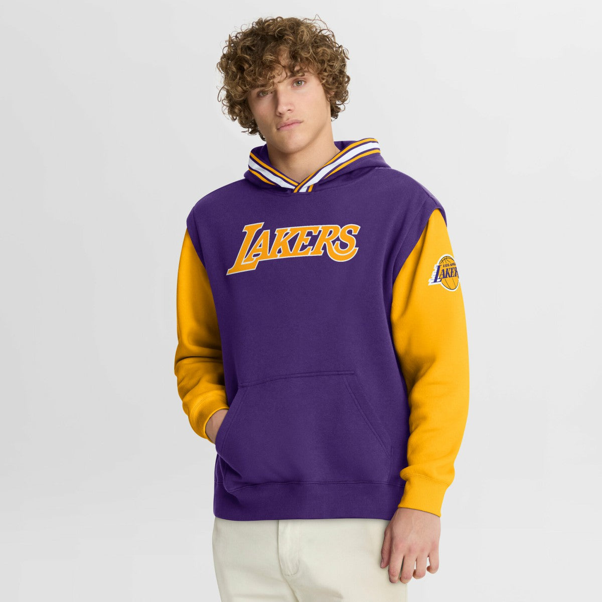 Los Angeles Lakers Half Court Shot Clock Fastbreak Hoodie Purple/Gold - Fanatics