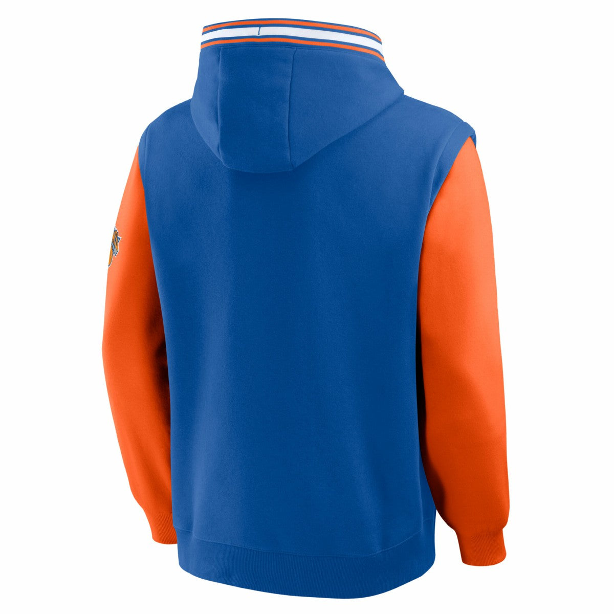 New York Knicks Half Court Shot Clock Fastbreak Hoodie Blue/Orange - Fanatics