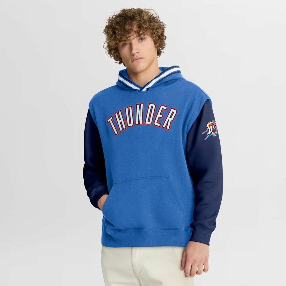Oklahoma City Thunder Half Court Shot Clock Fastbreak Hoodie Blue/Navy - Fanatics