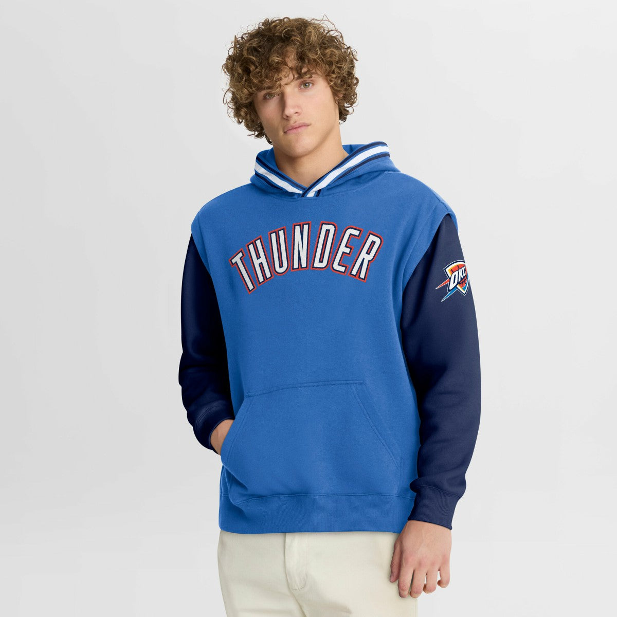 Oklahoma City Thunder Half Court Shot Clock Fastbreak Hoodie Blue/Navy - Fanatics