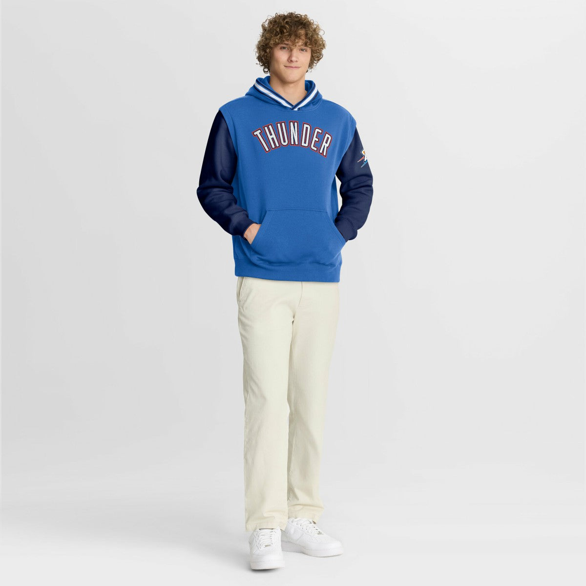 Oklahoma City Thunder Half Court Shot Clock Fastbreak Hoodie Blue/Navy - Fanatics