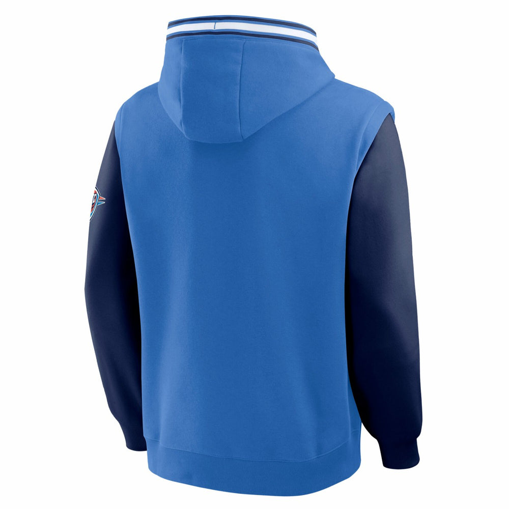 Oklahoma City Thunder Half Court Shot Clock Fastbreak Hoodie Blue/Navy - Fanatics