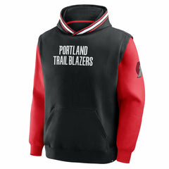 Portland Trail Blazers Half Court Shot Clock Fastbreak Hoodie Black/Red - Fanatics