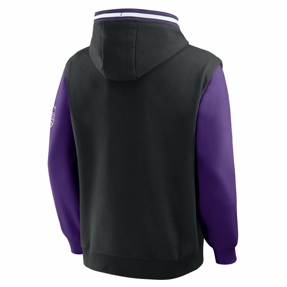 Sacramento Kings Half Court Shot Clock Fastbreak Hoodie Black/Purple - Fanatics