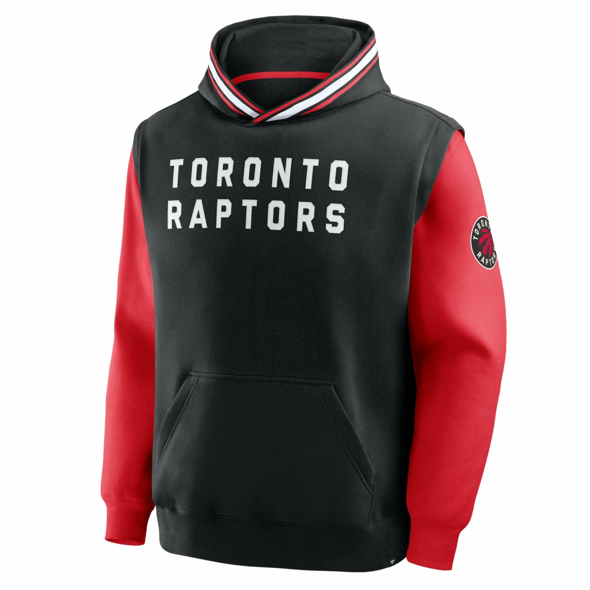 Toronto Raptors Half Court Shot Clock Fastbreak Hoodie Black/Red - Fanatics