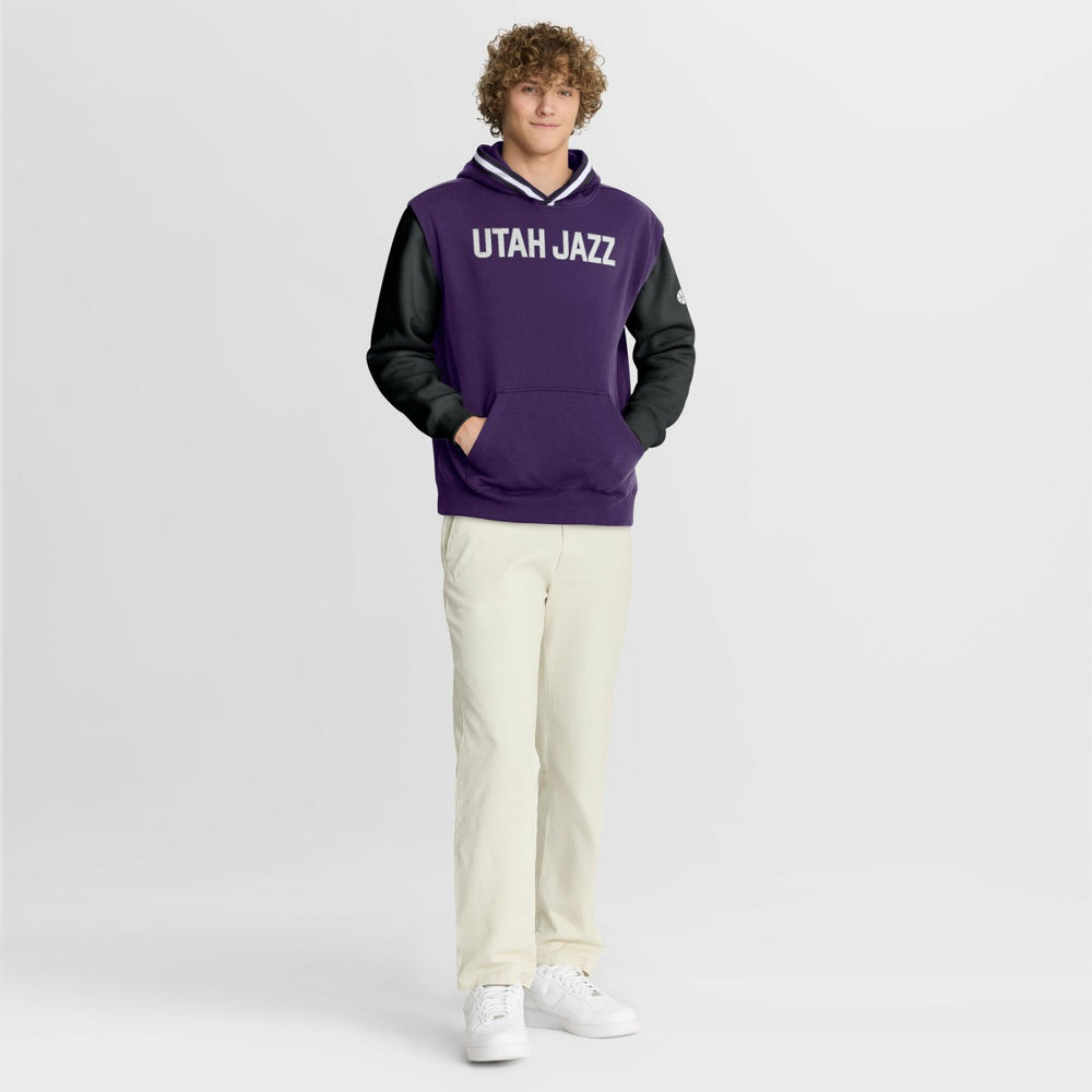 Utah Jazz Half Court Shot Clock Fastbreak Hoodie Purple/Black - Fanatics