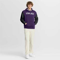 Utah Jazz Half Court Shot Clock Fastbreak Hoodie Purple/Black - Fanatics
