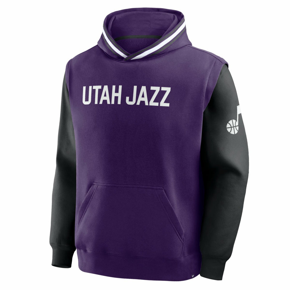 Utah Jazz Half Court Shot Clock Fastbreak Hoodie Purple/Black - Fanatics